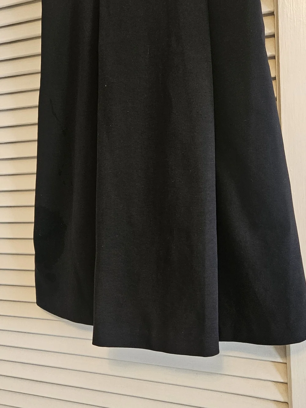Diane Von Furstenberg Black A-Line Skirt with Cream Trim